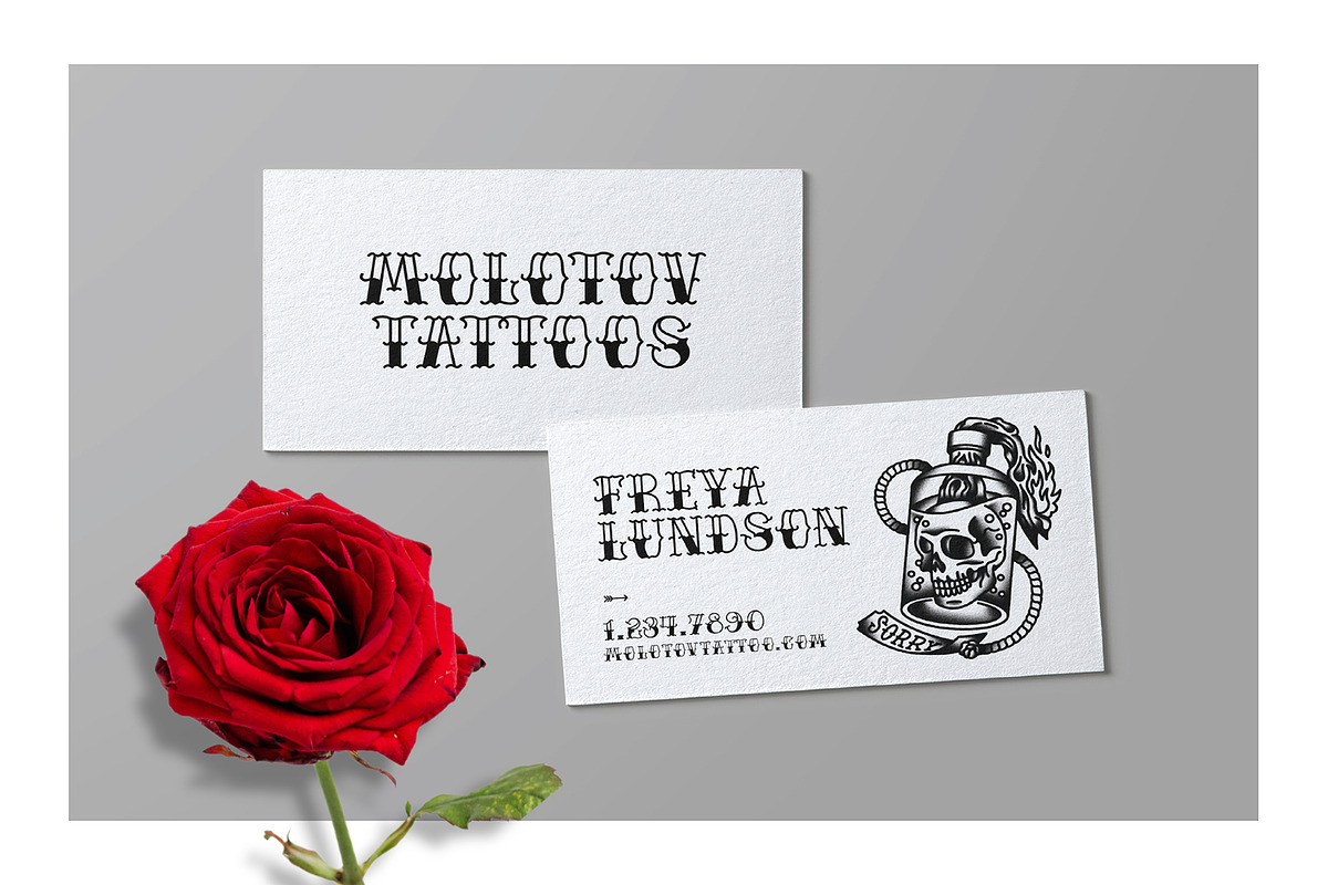 Tattooed Raven, a Blackletter Font by Dead Moose Studio (Photo 10 of 11)