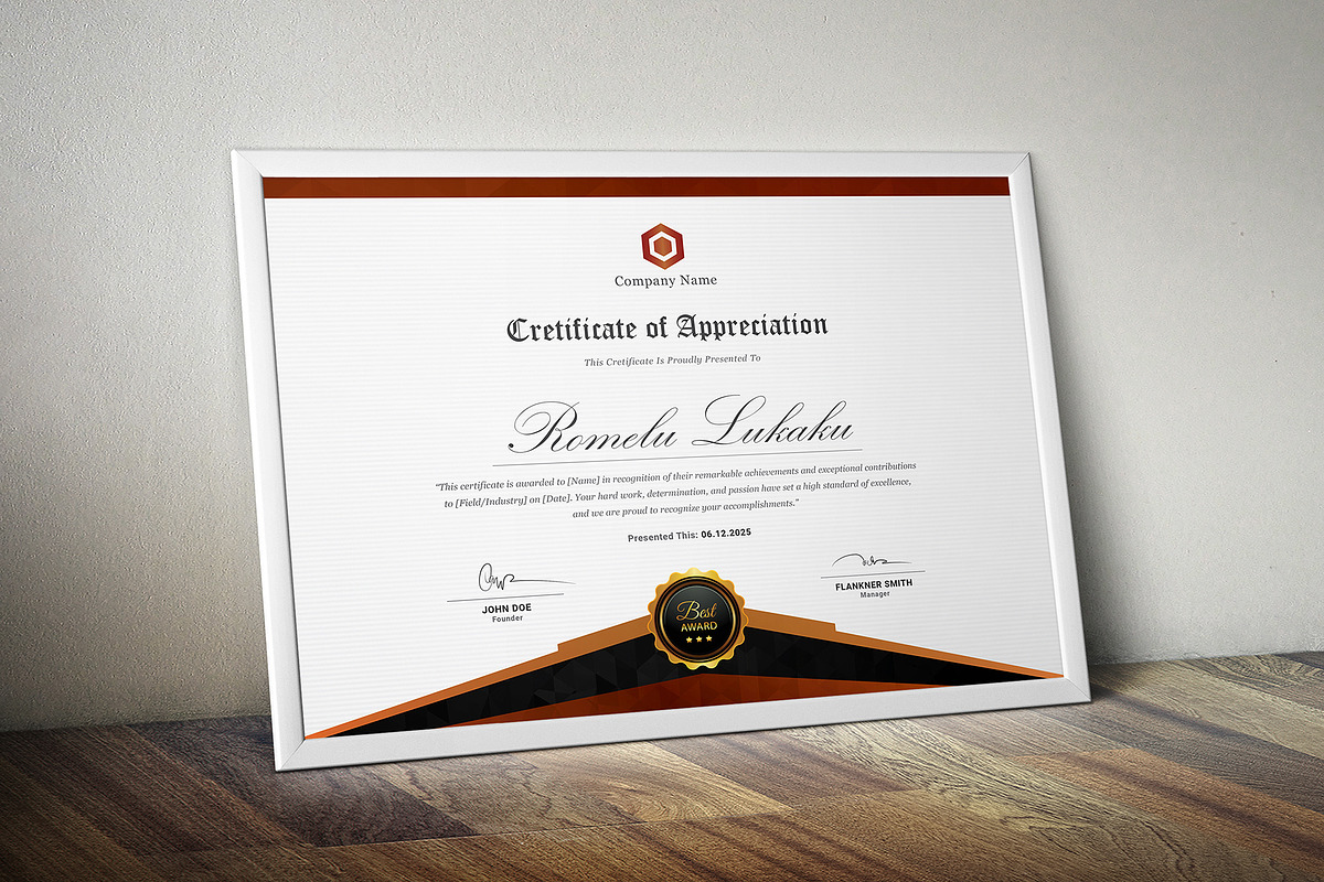 Certificate, a Stationery Template by DesignDevisers (Photo 2 of 10)