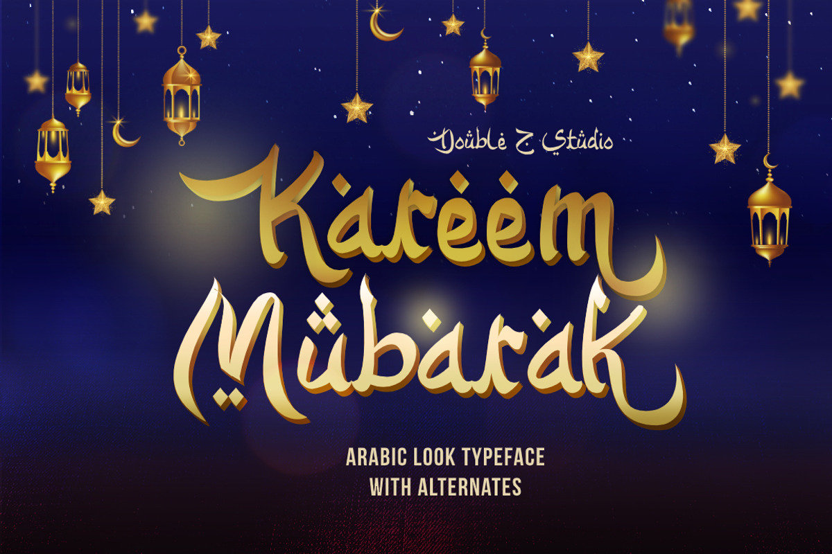 Kareem Mubarak Arabic Look Font preview 2