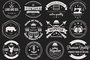 12 Retro Badges and Labels