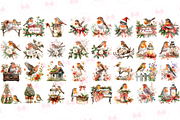 Christmas Robin Bird Clipart Bundle, an Illustration by Markicha Art (Thumbnail 3 of 7)