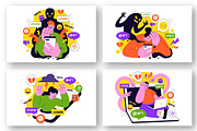 10 Cyberbullying Illustration, a Person Illustration by denayunebgt (Thumbnail 2 of 4)