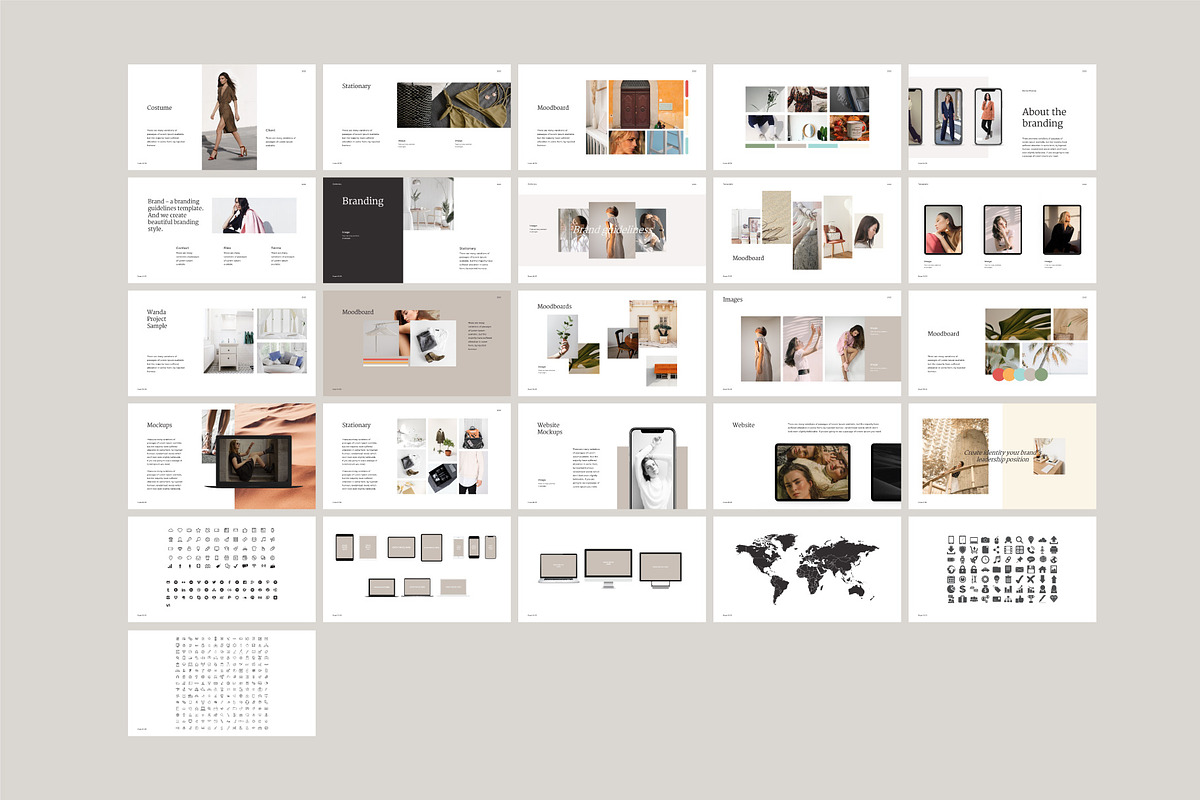 Wanda Powerpoint Brand Guidelines, a Presentation Template by Rystudio (Photo 10 of 12)