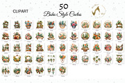 Boho Cactus and Succulents Clipart, a Decorative Illustration by NiiiNArt (Thumbnail 2 of 8)