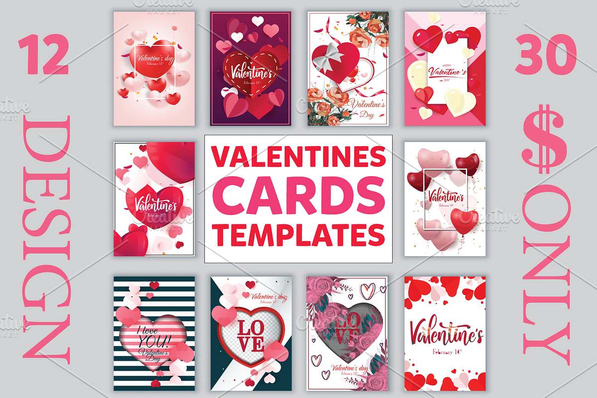 valentines cards templates design, a Branding & Logo Template by Amazing crafter