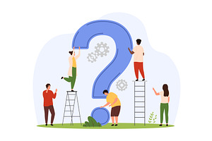 Search for solution and challenge, a Person Illustration by Flashvector