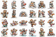 Funny Winter Bear Clipart, an Illustration by Libby Wishes (Thumbnail 2 of 7)