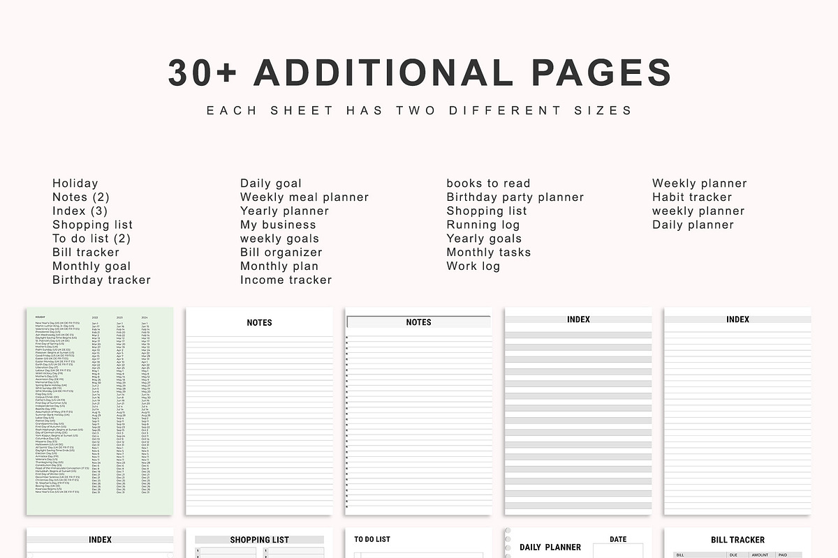 Ultimate Planner Bundle Pack 2024-27, a Stationery Template by ROJI CREATOR (Photo 5 of 12)