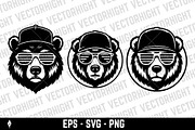Cool bear mascot head vector, an Animal Illustration by Vectorhight (Thumbnail 3 of 3)