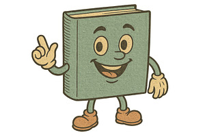 Retro book Animated illustration cha, an Illustration by Dvoevnore photos