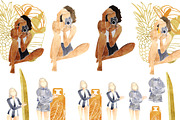 Female Nature Watercolor Set, a Work Illustration by Cat In Colour (Thumbnail 3 of 6)
