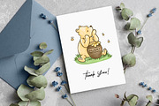 Classic Winne the Pooh Clipart, an Animal Illustration by SvetaArtStore (Thumbnail 6 of 6)