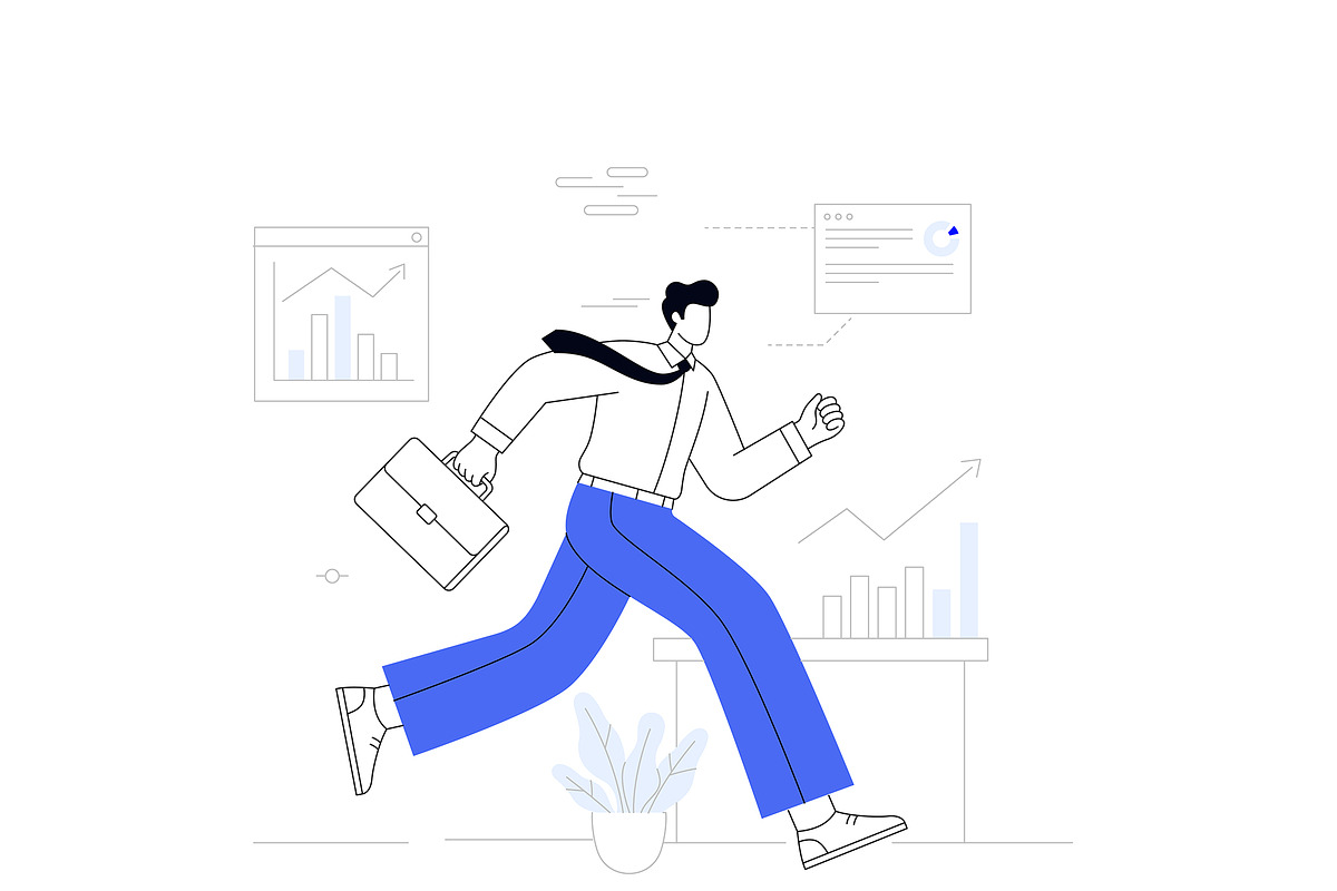 Minimalist Corporate Illustrations, an Illustration by SaurabhSharma (Photo 3 of 11)