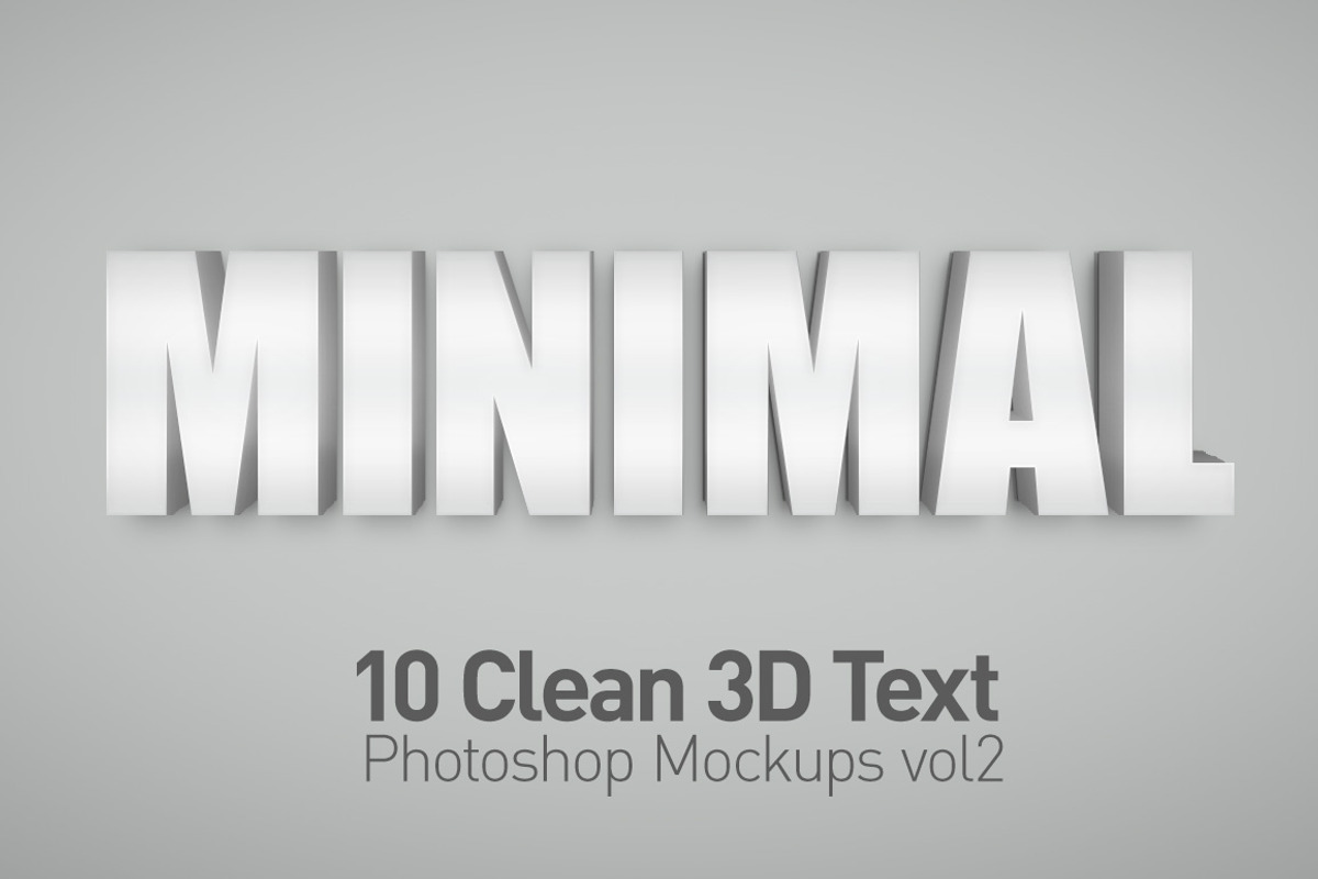 Clean 3D Photoshop Text Mockups Vol2, a Mockup by Creative Graphics (Photo 9 of 10)