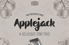 Applejack - A brush font trio