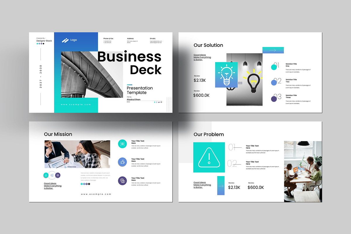 Business Deck Presentation Template preview 5