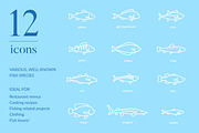 Fish Icon Set, an Icon by Anchors_and_Curves (Thumbnail 2 of 4)