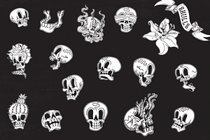 Cartoon Skull Set