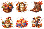 Lovely Autumn Watercolor Clipart, an Illustration by designcity5 (Thumbnail 2 of 5)