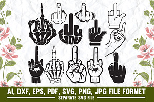 Middle Finger Svg