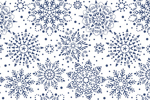 Seamless Pattern With Snowflakes