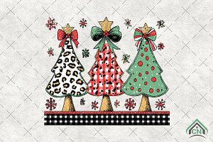 Colorful Coquette Christmas Tree Png, an Illustration by Craft Nest
