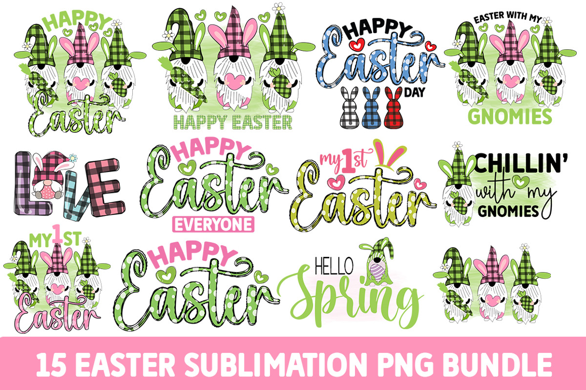 Easter Sublimation PNG Bundle, an Illustration by Fokira