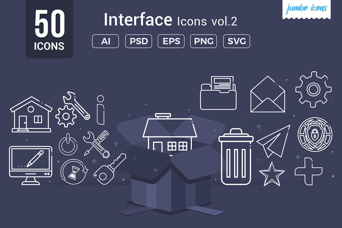Interface Line Icons V2, an Outline Icon by Jumbo Icons (Photo 1 of 5)