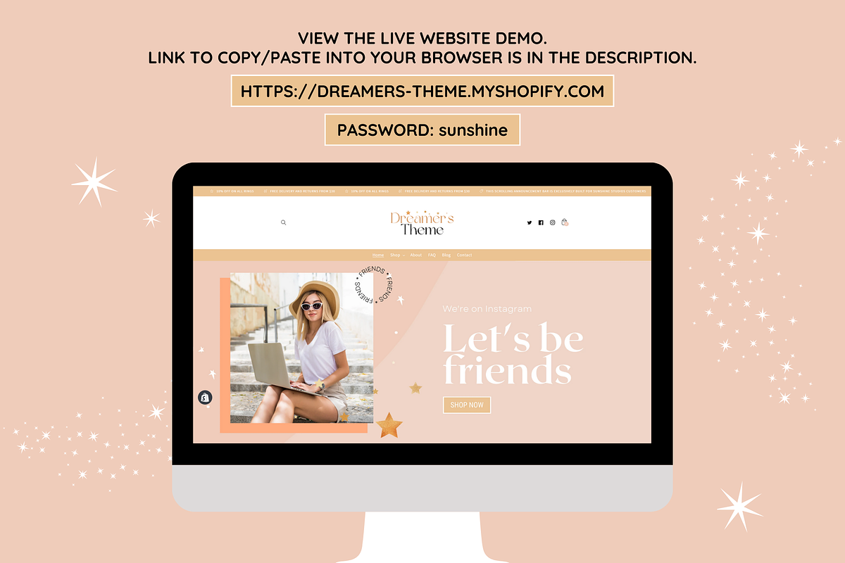 Peach Shopify Theme, a Shopify Template by SunshineStudioBoutique (Photo 4 of 10)