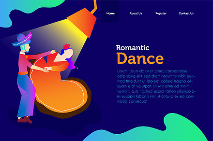 Landing Page Romantic Dance, a Landing Page Template by bungamustia