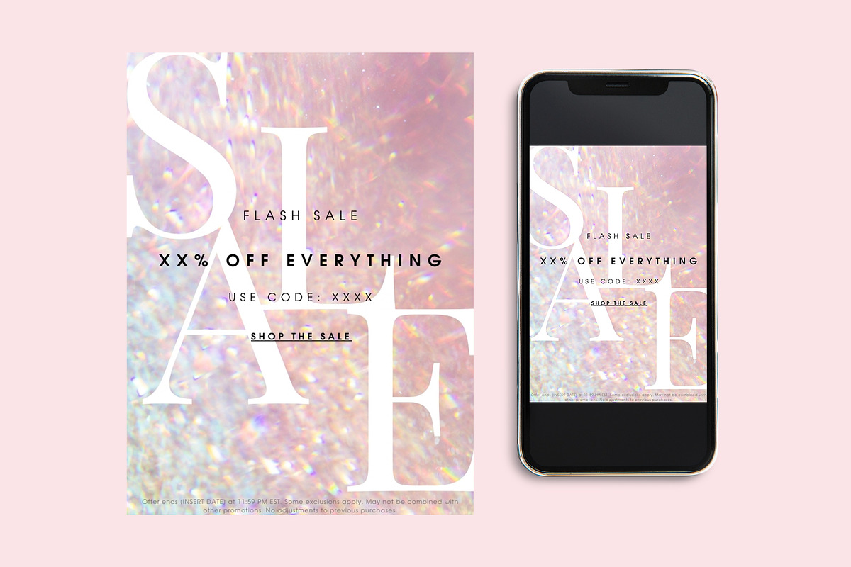 Blush Sale Email Marketing Template, an Email Template by KikiBunnyCreative (Photo 4 of 7)
