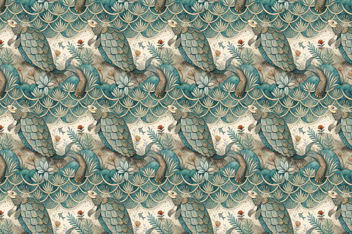 Seamless Pattern Set Marine Fantasy, a Pattern Graphic by Designs by Helen Trupak (Photo 6 of 8)