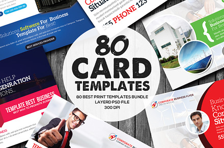 80 Business Postcards Bundle, a Card Template by graphicforest