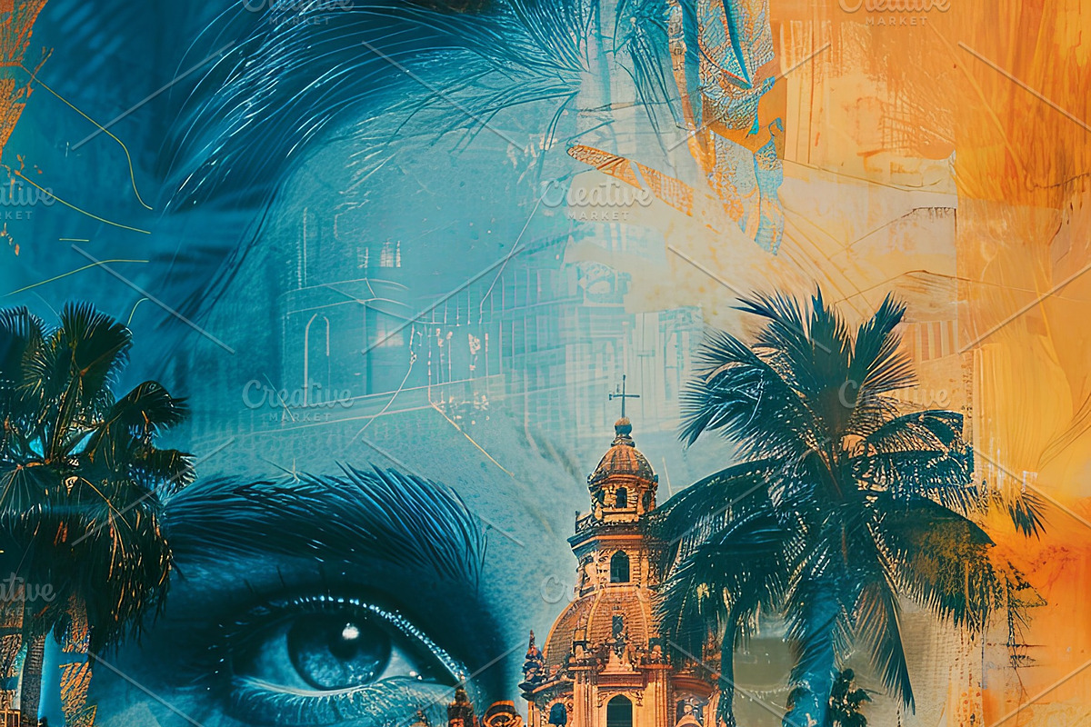 Contemporary Art Collage with Abstract Elements, an Illustration by AS photostudio