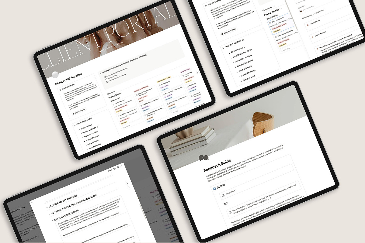 Notion Client Portal Template, a Templates & Theme by Willow & White Studio (Photo 2 of 6)