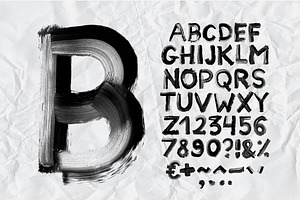 Black Brush Paint Font