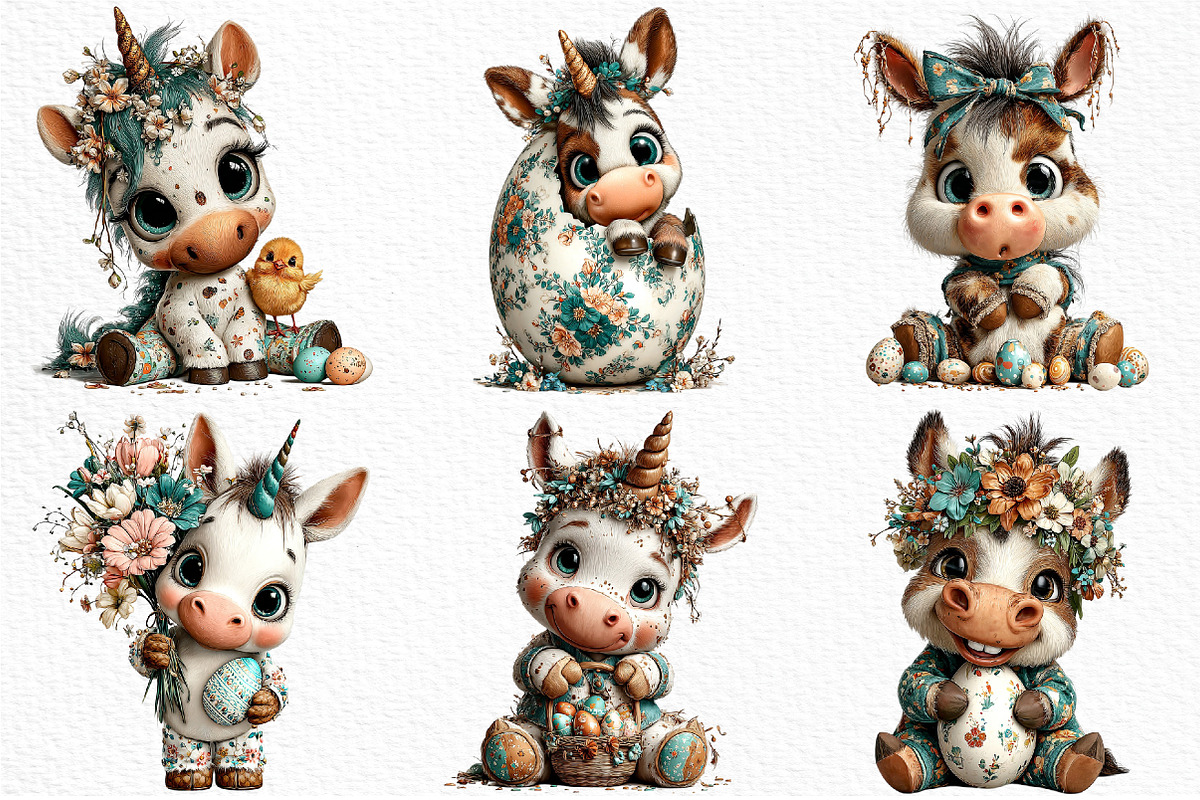 Whimsical Easter Cute Unicorn PNG, an Illustration by Craft Nest (Photo 4 of 8)