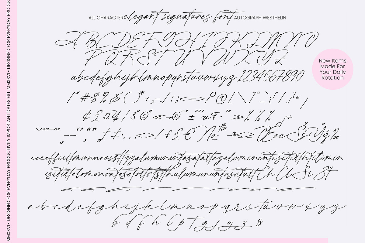 Autograph Westhelin Signature Font, a Script Font by Letterena Studios Script (Photo 10 of 10)