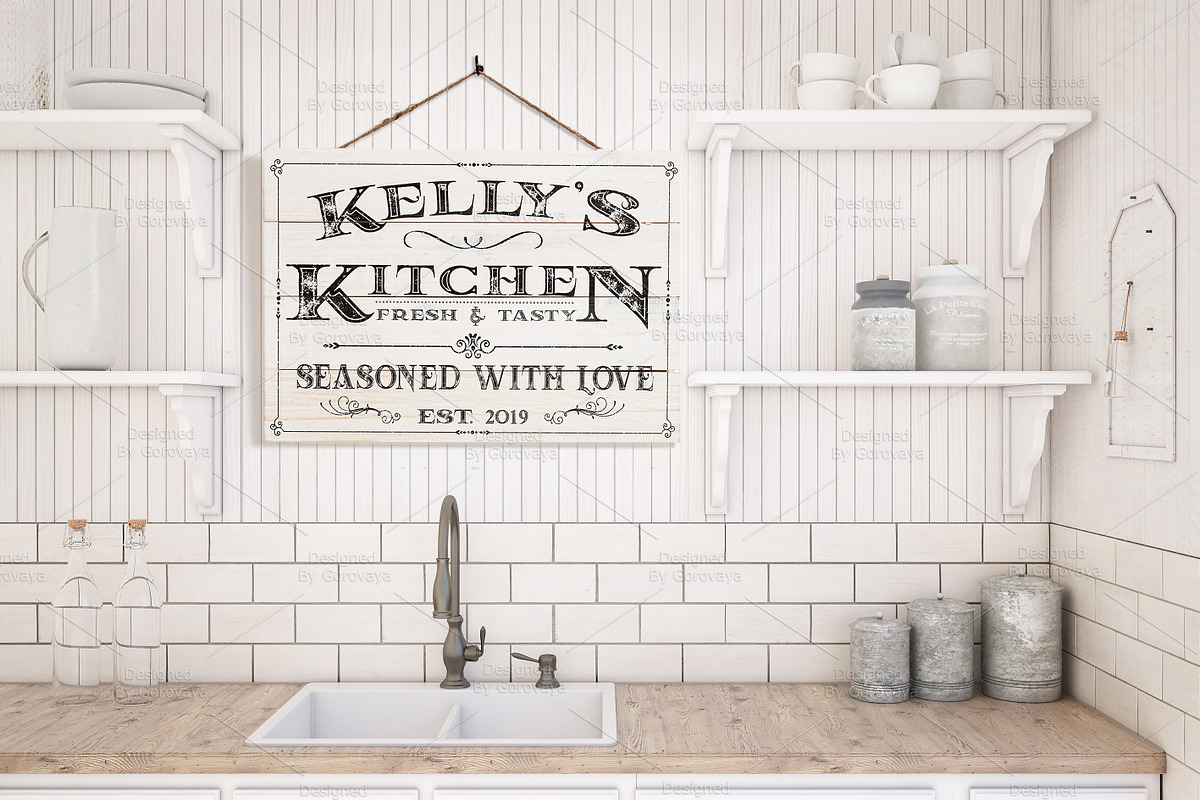 Interior Mockup, Country Kitchen, a Product Mockup by Designed By Gorovaya (Photo 2 of 5)