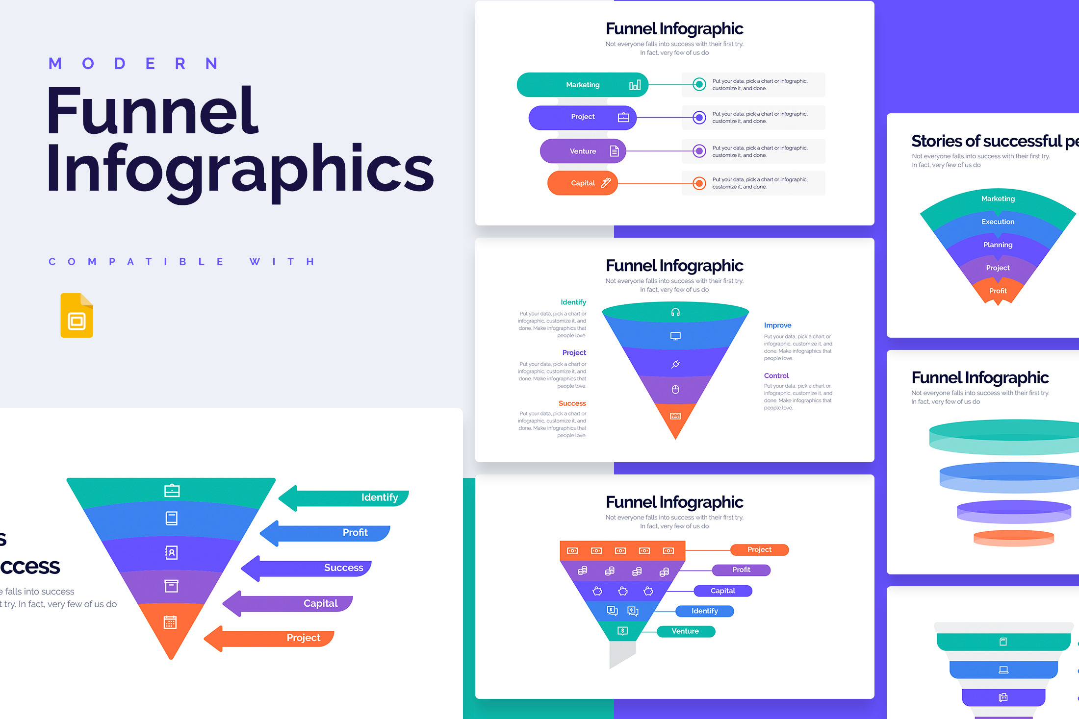 Funnel Google Slides Infographics, a Presentation Template by Slidesmash