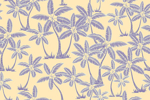 Seamless Tropical Palms Pattern