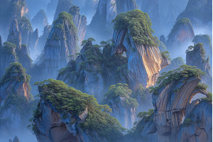 The landscape of Zhangjiajie is, a Nature Photo by ZinetroN