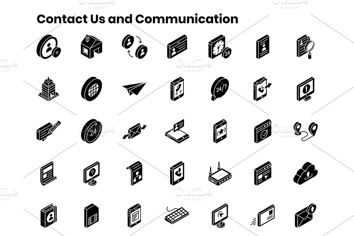 2000+ Isometric Icons Set, an Outline Icon by Brickclay (Photo 9 of 37)