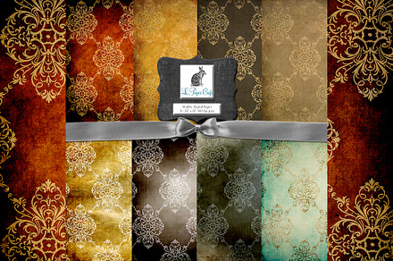 Vintage Damask Background Patterns