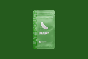 Zip Sachet Mockup. Flat Empty Pouch