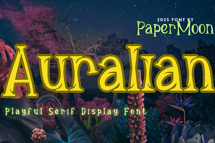 Auralian - Playful Display Font, a Serif Font by PaperMoon