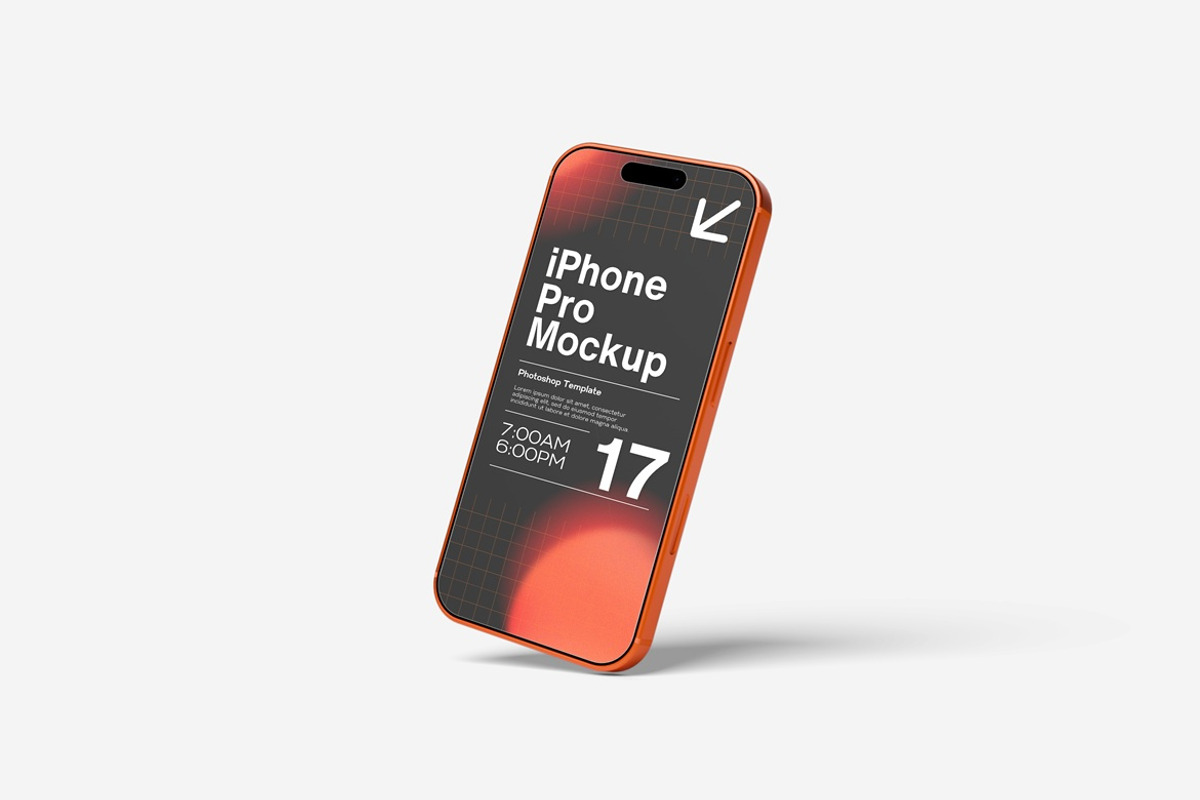 High Quality iPhone 17 Pro Mockup, an iPhone Mockup by AndikaGraphic (Photo 2 of 5)
