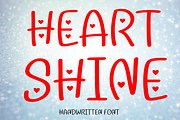 Heart shine, a Handwritten Font by Petal Pixels (Thumbnail 1 of 9)
