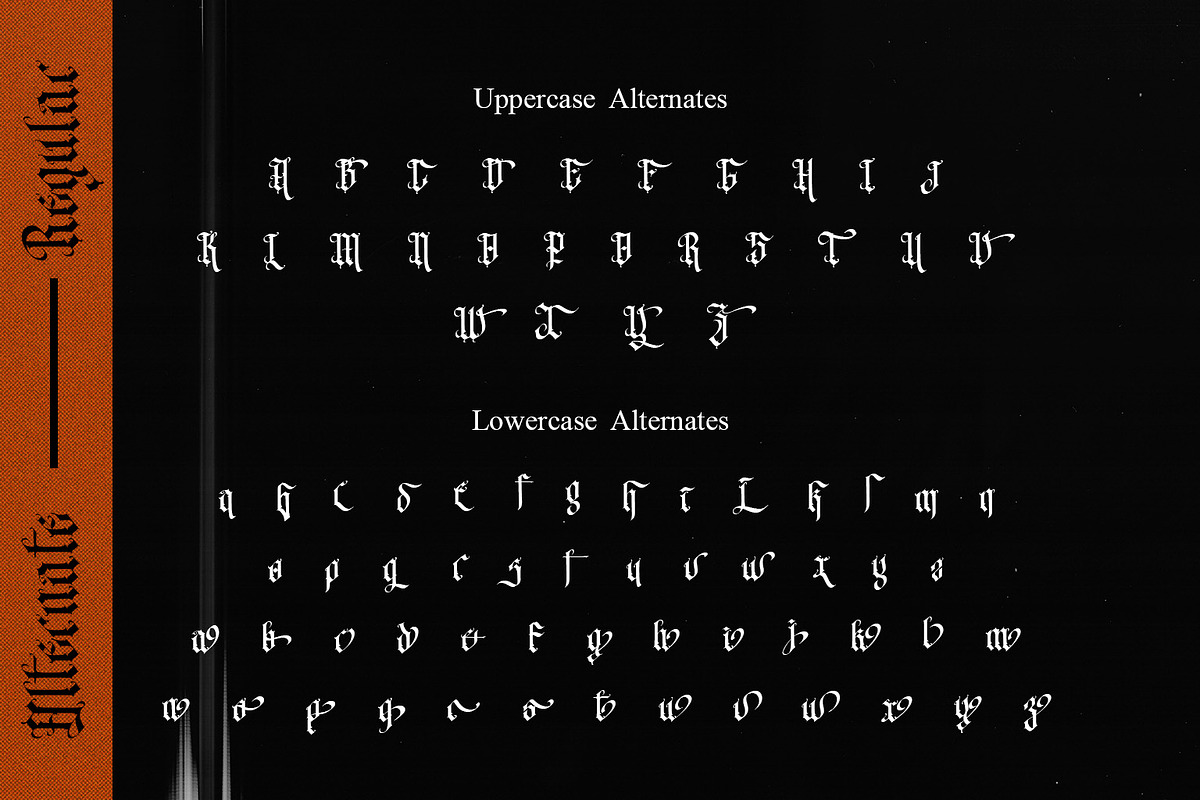 Black Ronge - Blackletter Font, a Blackletter Font by Kincrev Studio (Photo 5 of 6)