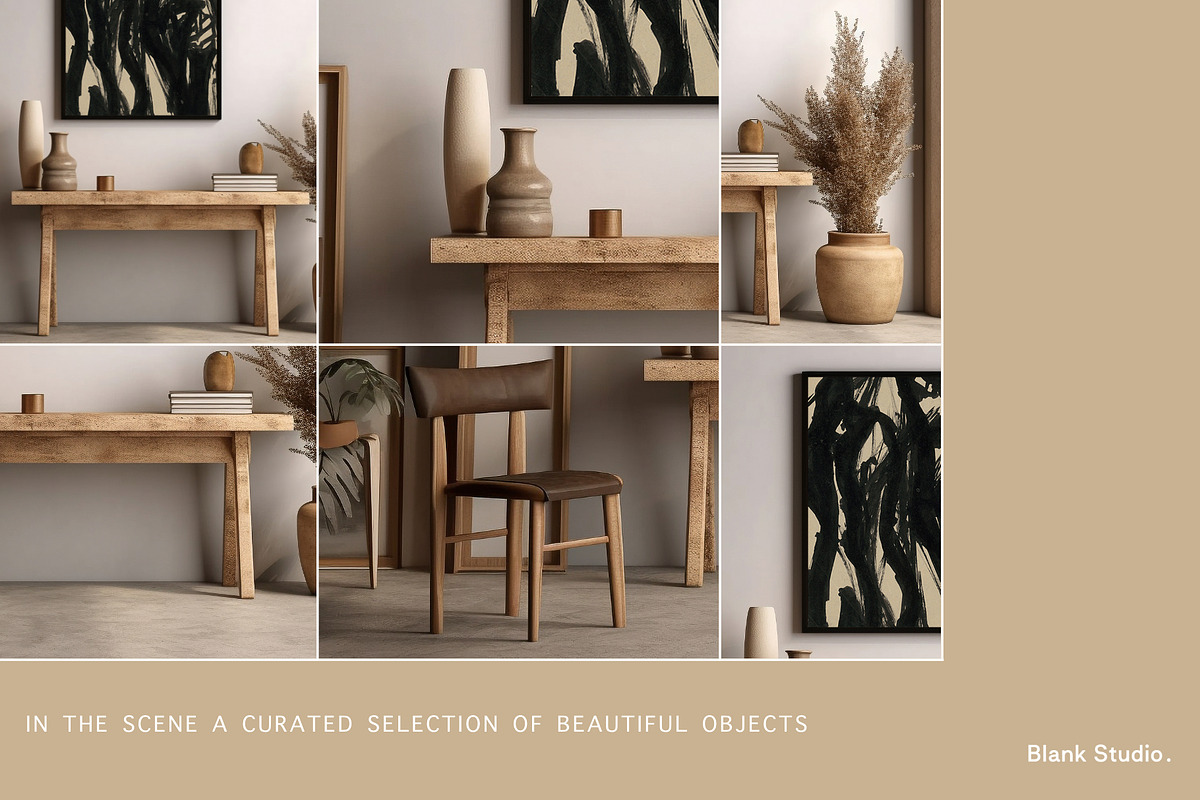 Earth Tones -  Framed Poster Mockup., a Household Mockup by Blank Studio (Photo 3 of 3)